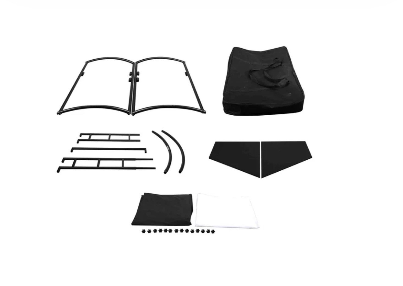 JMAZ JZ5010 Command Booth Event DJ Facade White & Black Scrims Built In Table