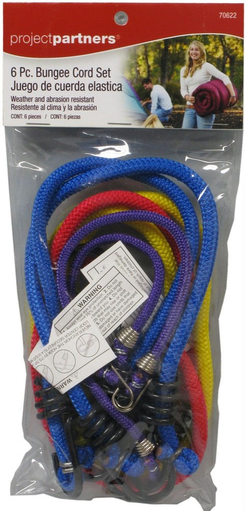 Project Partner 70622 Bungee Cord Set, 6-Pack