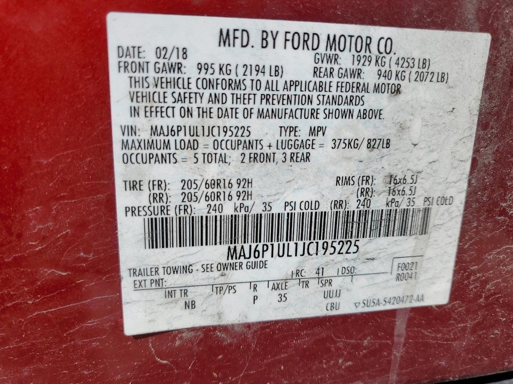 Used A/C Selector Switch fits: 2018 Ford Ecosport automatic temperature control