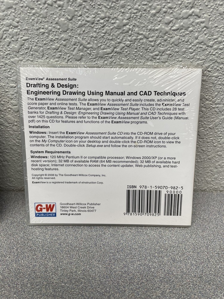 Drafting & Design Engineering Drawing Manual Instructor’s Resource Cd & ExamView