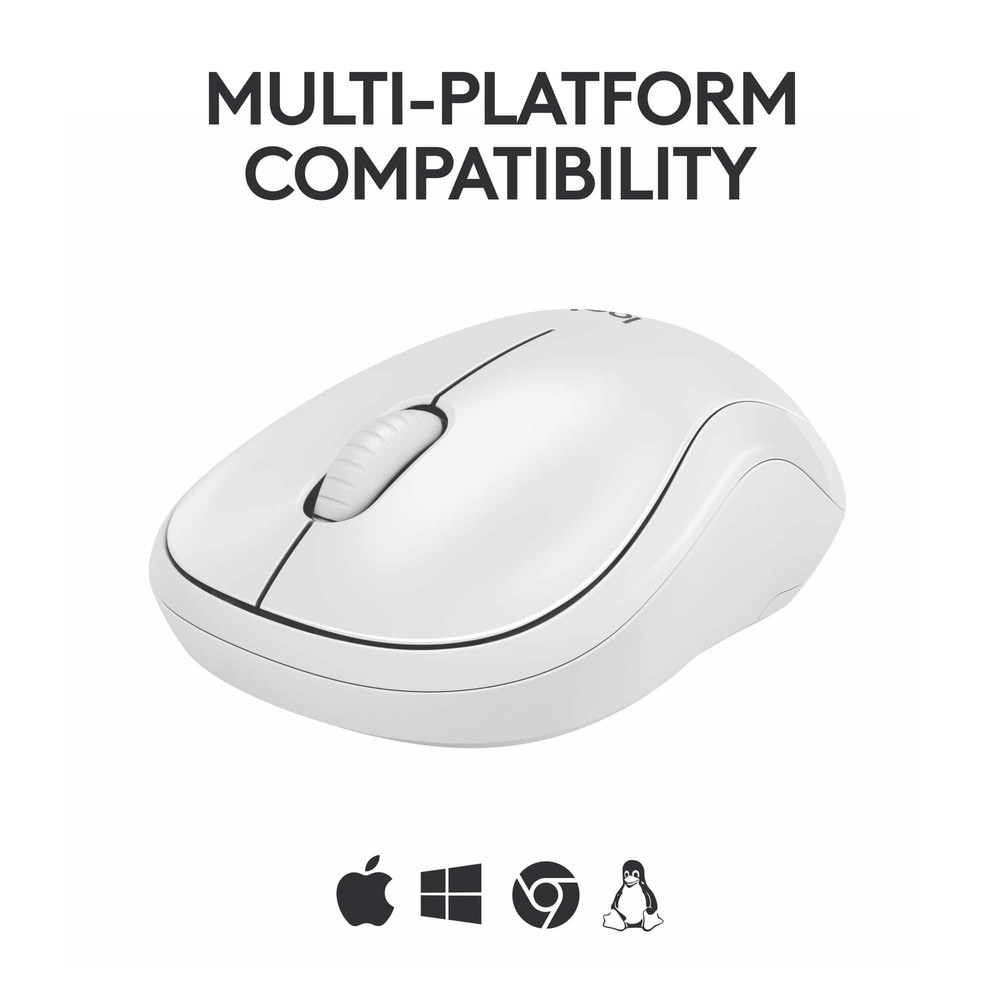 Logitech - M240 Silent Wireless Optical Ambidextrous Mouse - Off-White