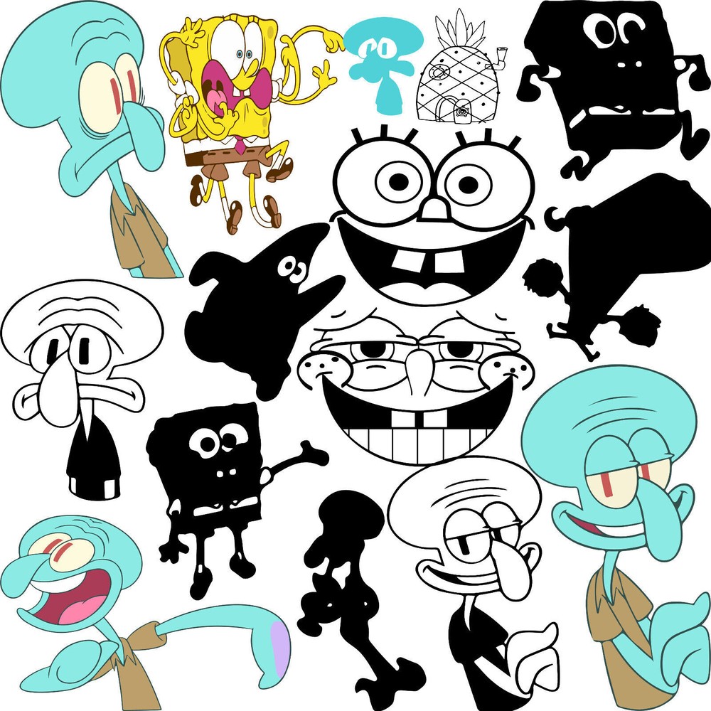 SPONGEBOB Svg Mega Bundle 1000+ Designs