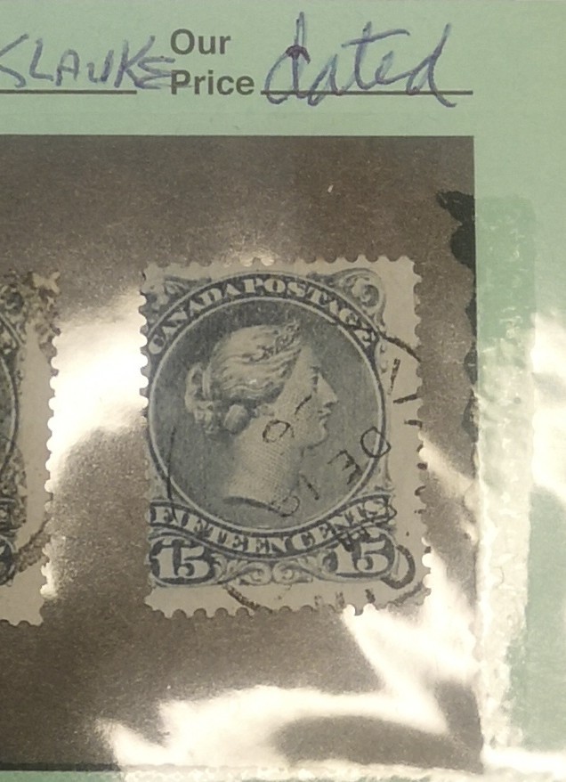Canada USED 15 cent Blue LQ on dated cancel