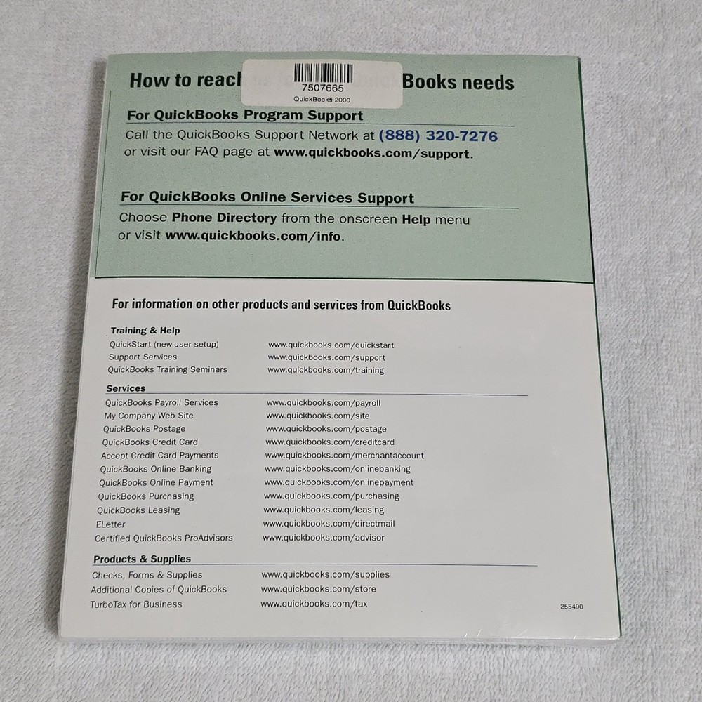 VTG QuickBooks 2000 Intuit Gateway 2000 Sealed User Guide + Software CD NOS READ