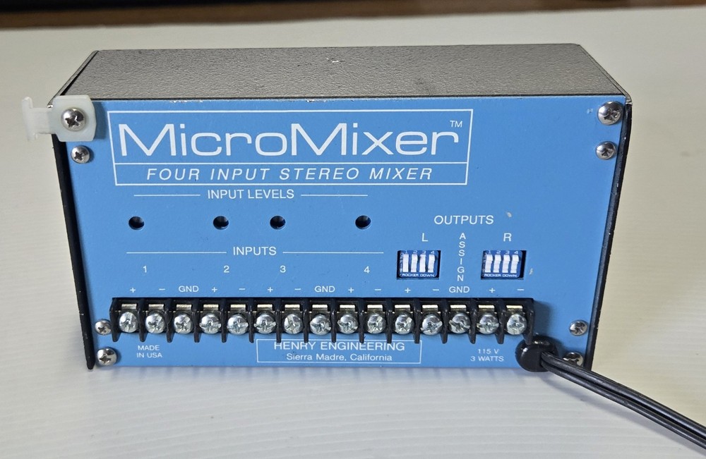 Henry Engineering MicroMixer Four Input Stereo Mixer