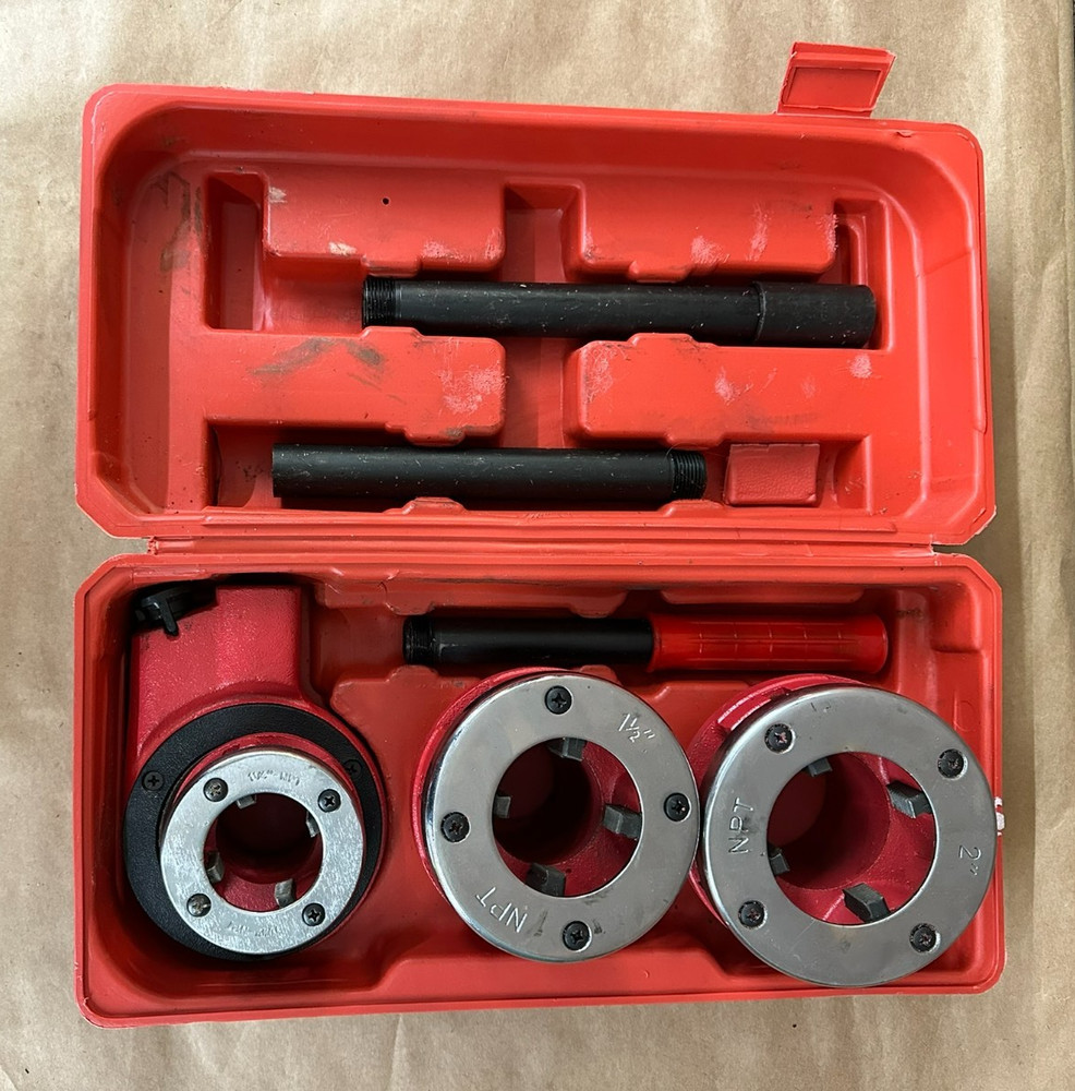 Ratchet Pipe Threader Kit Ratcheting Pipe Threading Tool Set