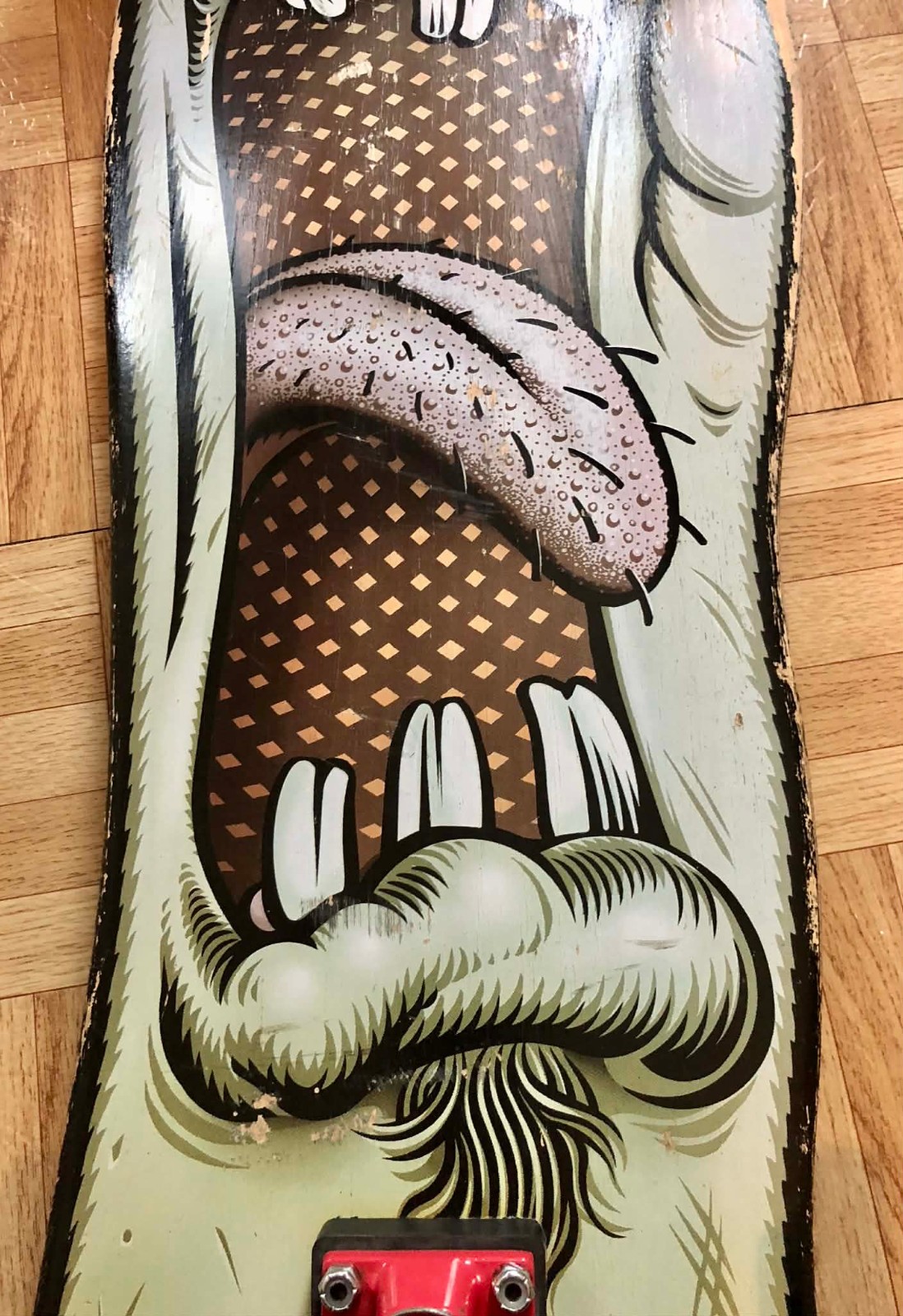 SANTA CRUZ BIG FOOT / SCREAMING FOOT -JIM PHILLIPS- USED LONGBOARD
