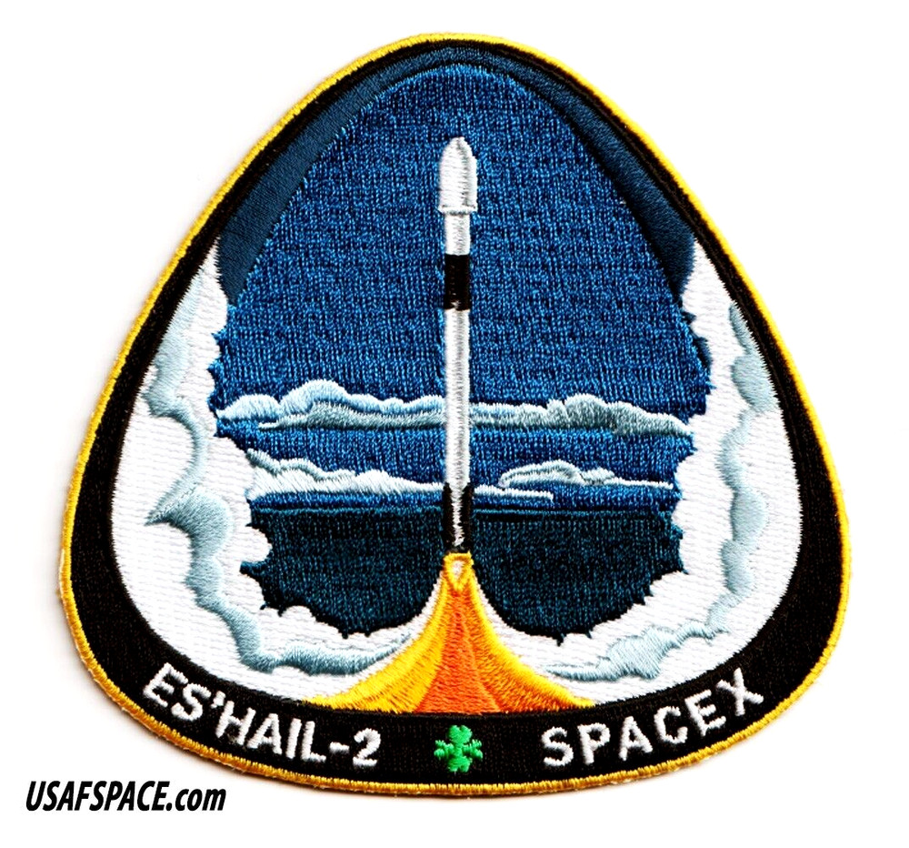 Authentic ES'HAIL -2 - SPACEX - FALCON 9 - KSC Launch SATELLITE Mission PATCH