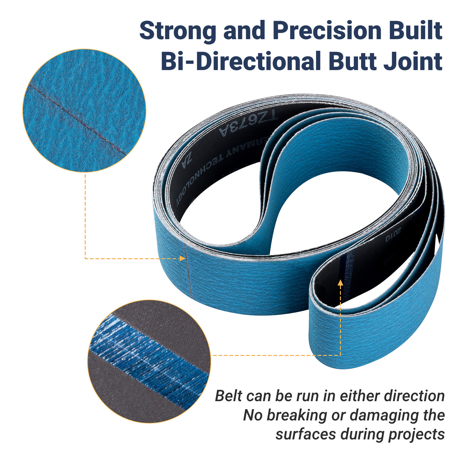 2"x42" 2"x48" 2"x72" Zirconia Sanding Belt 36 60 120 Grit Sander Belts for Metal