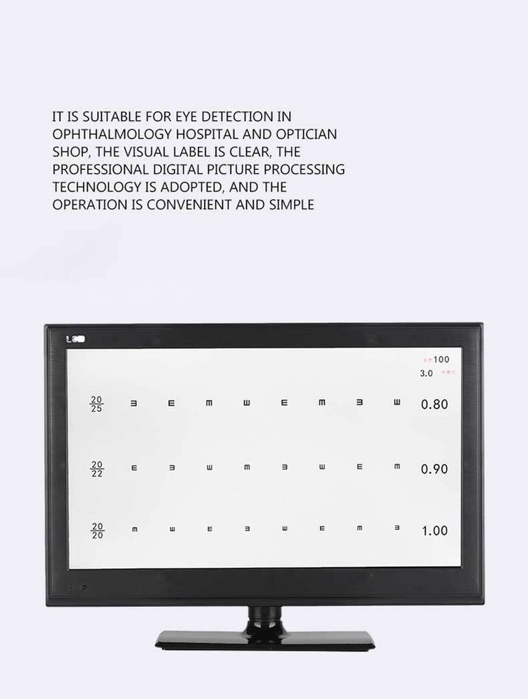 21.5 Inch Screen Vision Chart Panel Led Visual Acuity Testing LCD Optical Tester