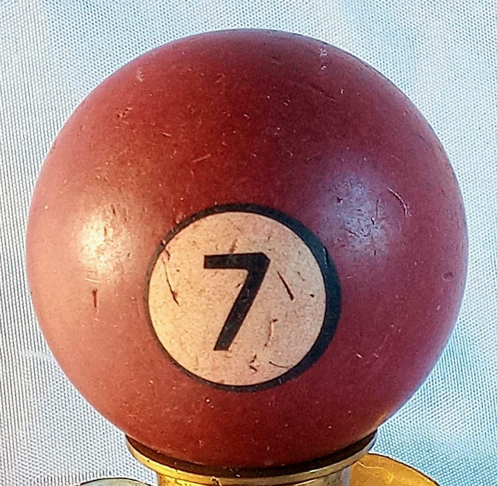 Antique Clay Billiard Pool Ball #7