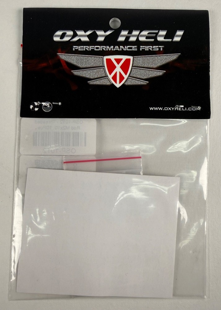 OXY HELI OXY 3 THREADED ROD M2x10 10PC OSP-1012