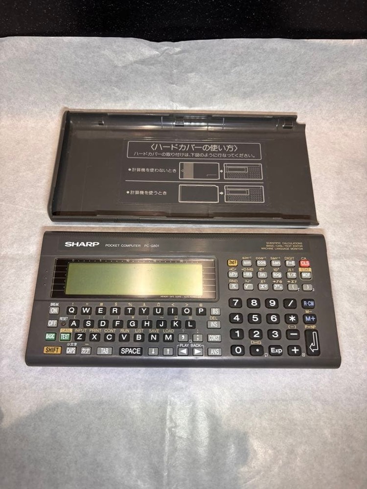 Sharp PC-G801 Pocket Computer BASIC LCD Portable Tested Working