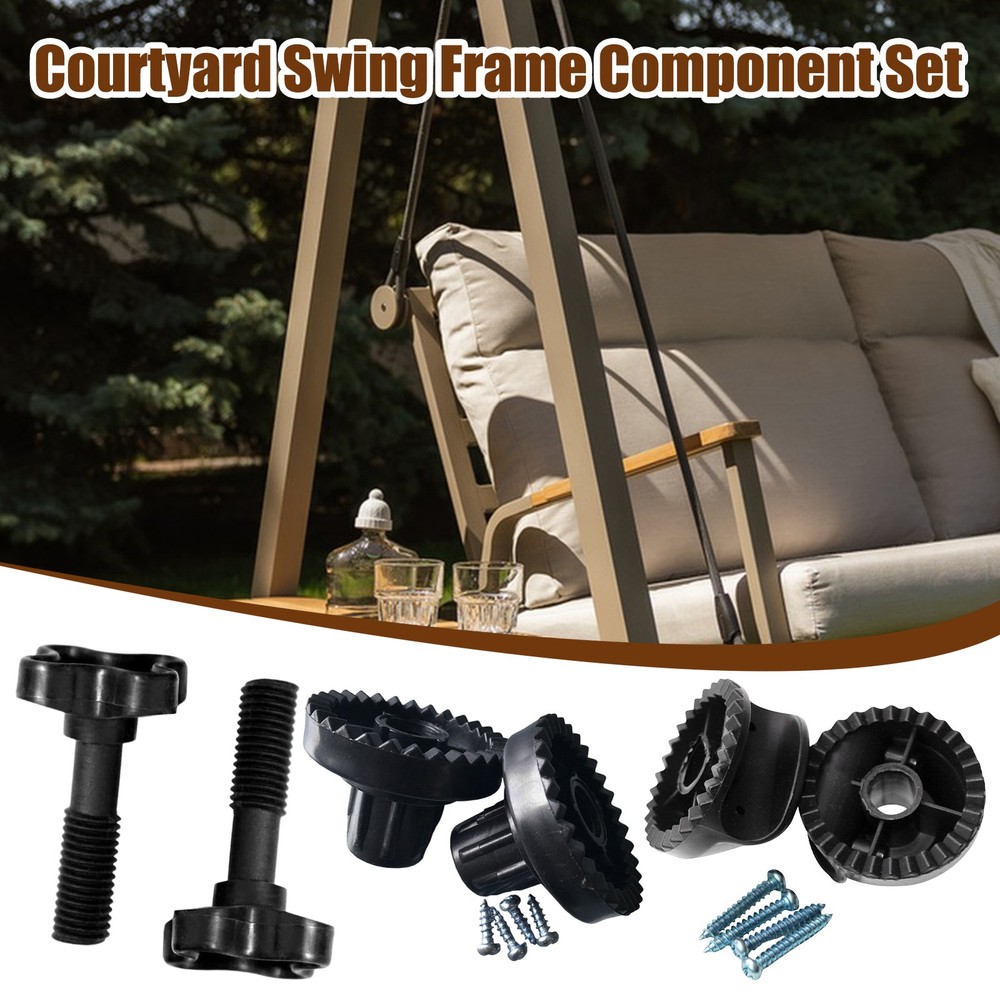 Outdoor Porch Swing Canopy Frame Replacement Courtyard Swing Frame Component Set