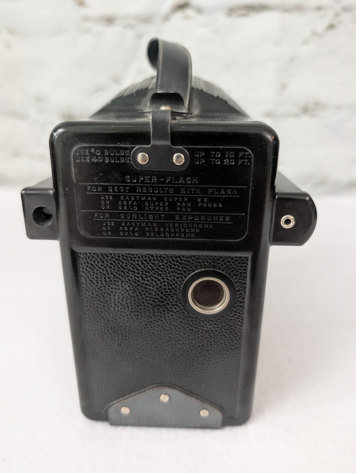 Spartus Press Flash Camera Galter Chicago Vintage Box Camera w Flash Untested