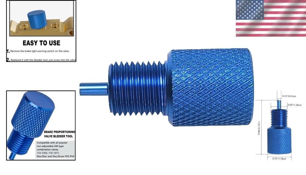 Lightweight Brake Bleeder Tool with Locking Valve - Compatible with GM Models