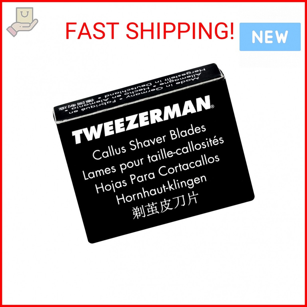 Tweezerman Replacement Callus Shaver Blades, Black, 20 Count