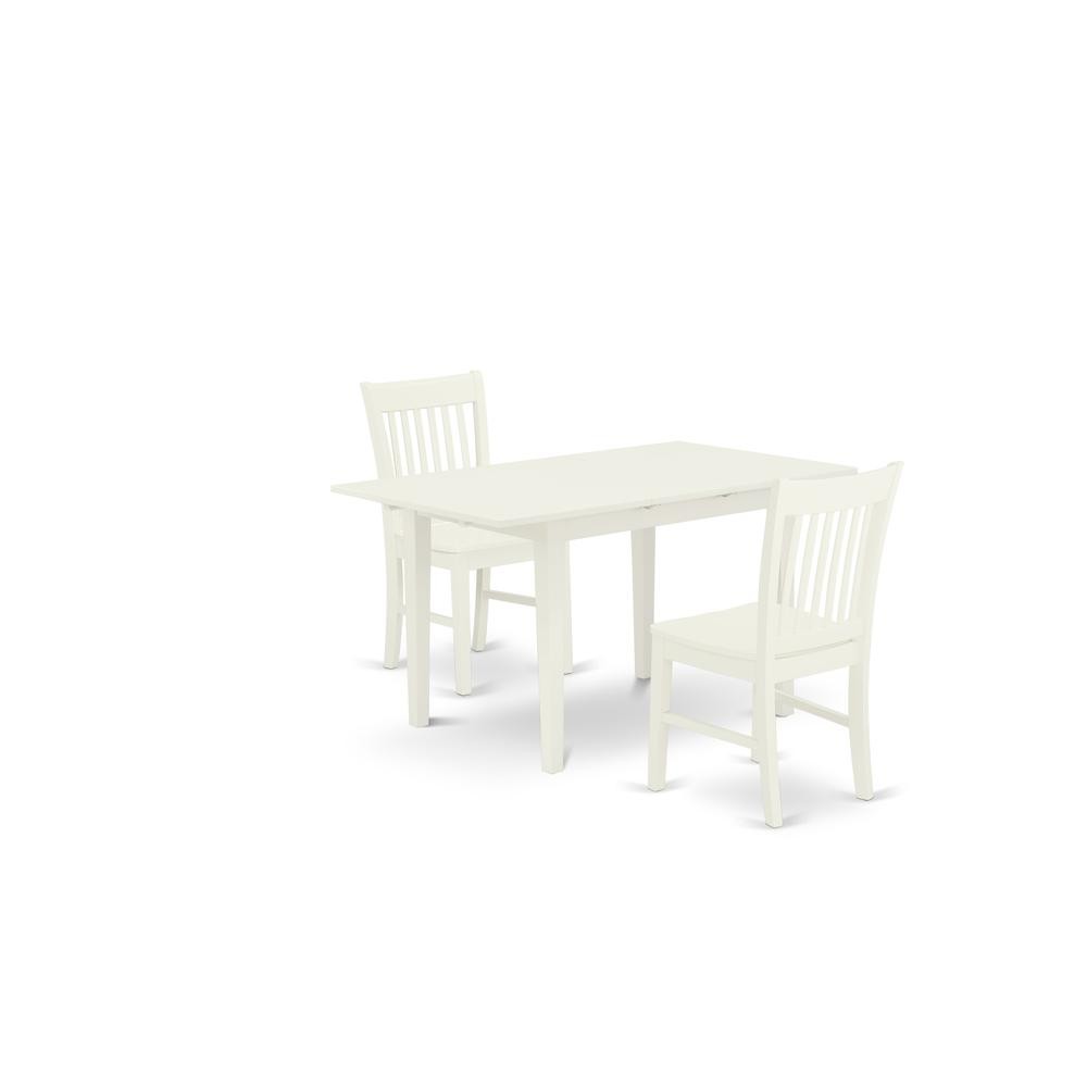 Dining Table- Dining Chairs, NOFK3-LWH-W