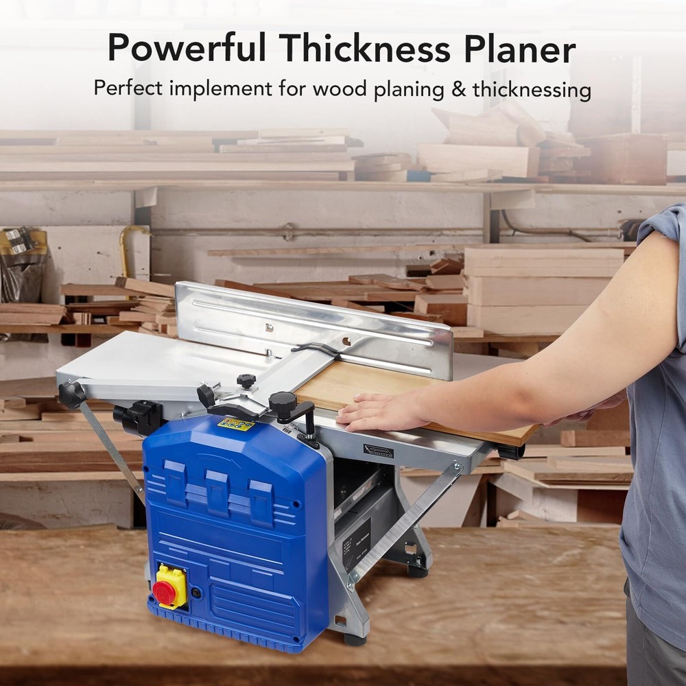 1250W Powerful Motor Planer Benchtop Planer 8" Width Worktable Thickness Planer