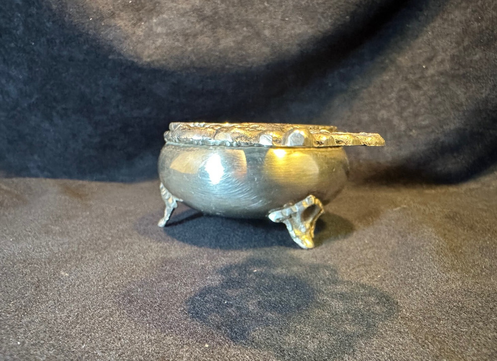 Antique Two Piece Silver Plate Teabag Strainer