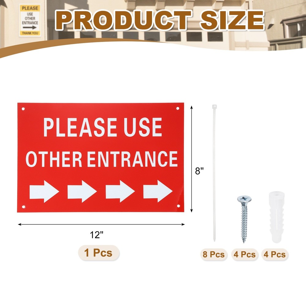 Sign "Use other input" right arrow, red/white for