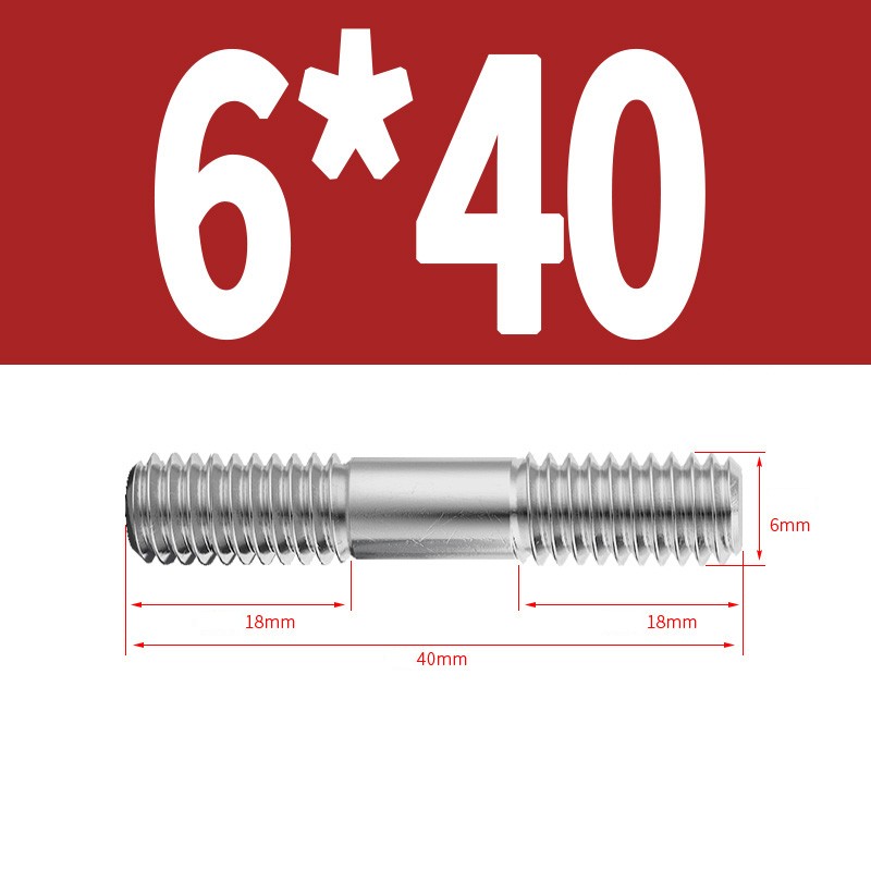 M6-M16 Double Threaded End Bolt Screw Dual Thread Stud Axle Rod A4/316 Stainless