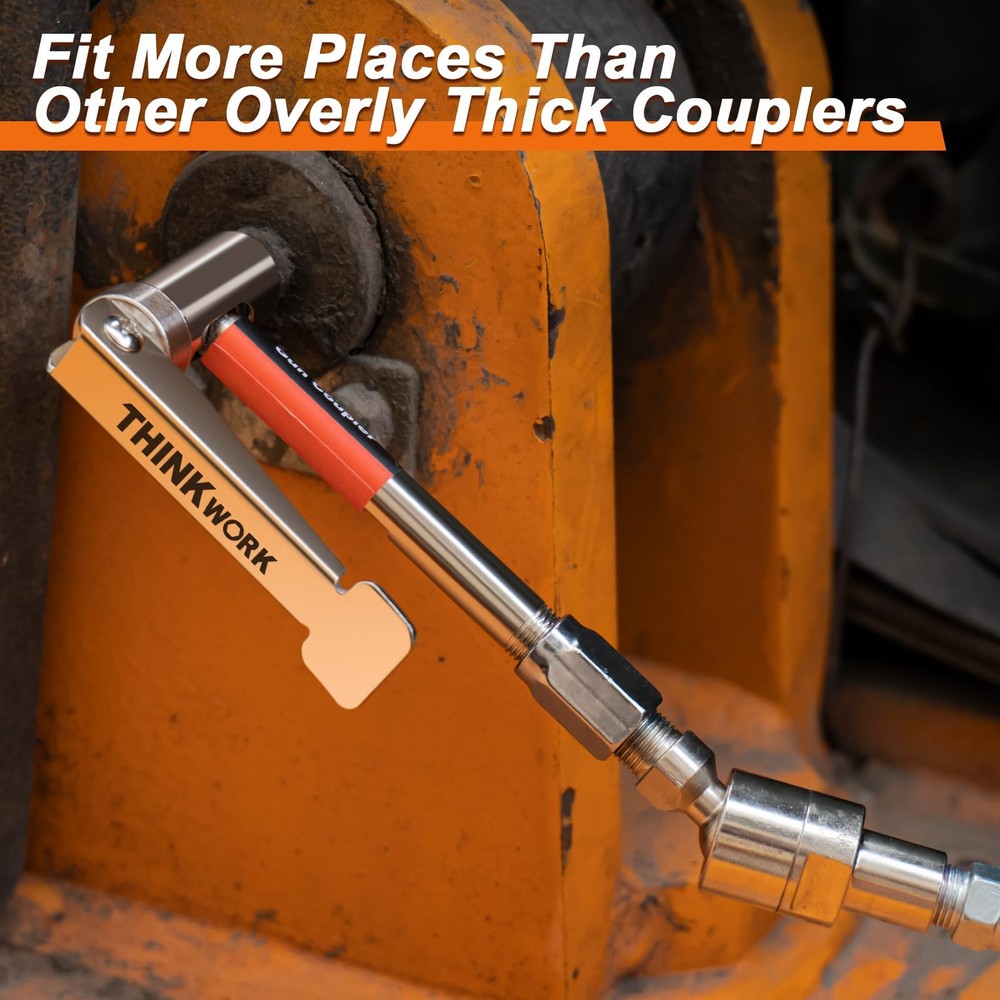 THINKWORK Grease Gun Coupler, 90° Degree Tips