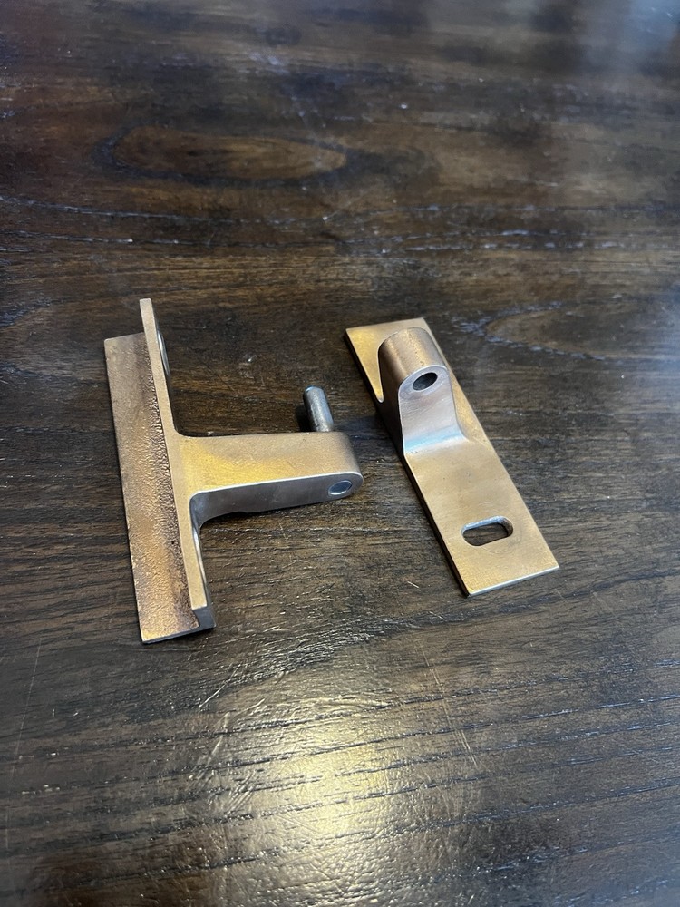 Vintage Brass Offset Pivot Hinge 4pcs