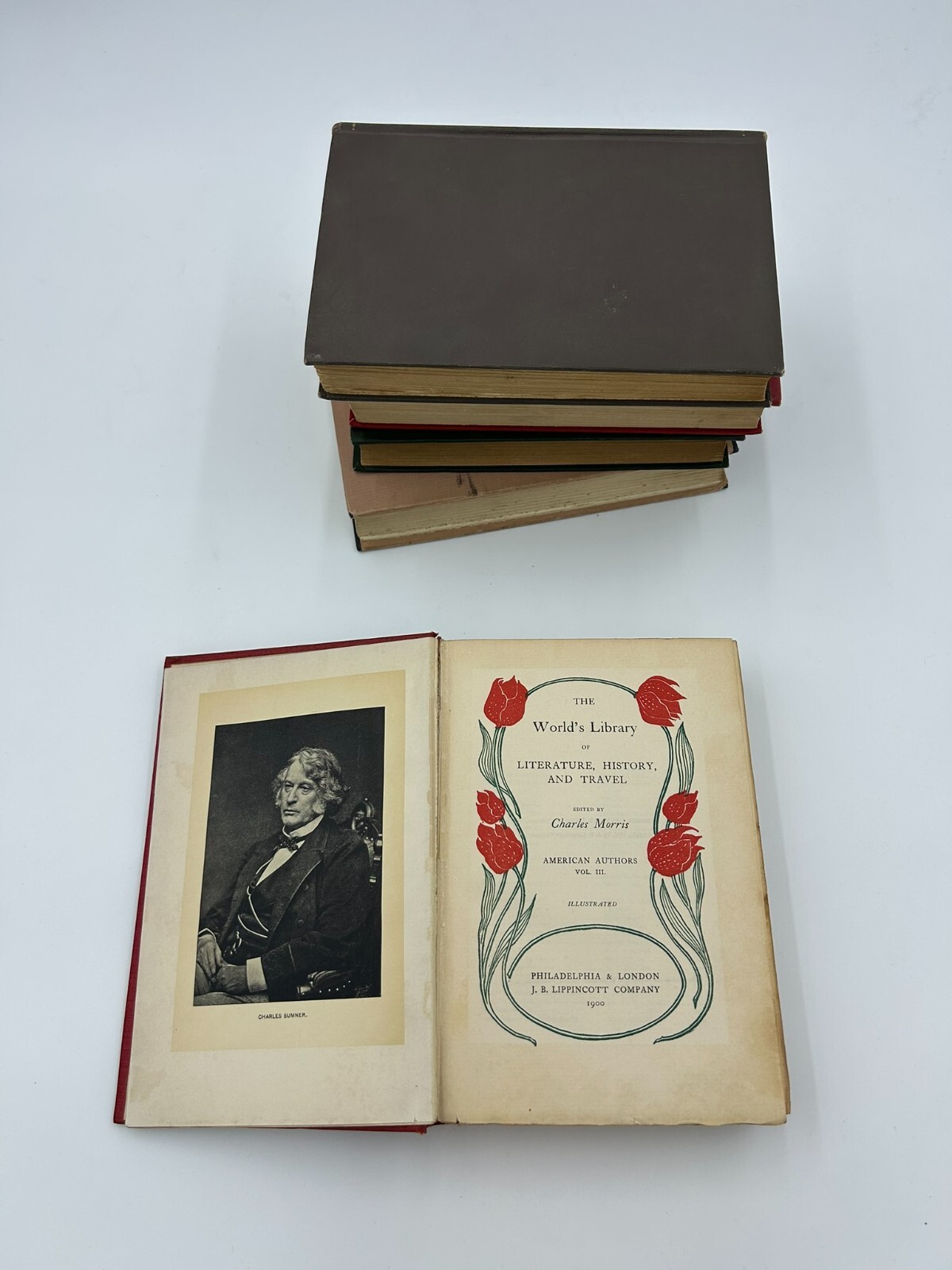 Vintage Book Lot of 5 Old Antiquarian Rare Decoration Hardcover Books