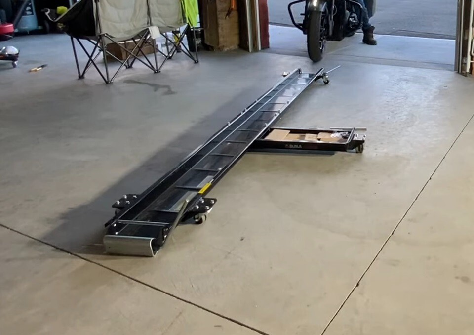 Low Profile Motorcycle Dolly Steel Swivel Casters Bike Mover Heavy Duty 1250 lb