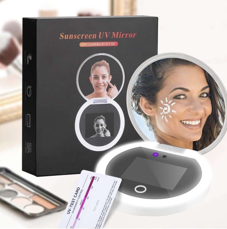 Sunscreen Testing Mirror with UV Camera for Sun Skin Care