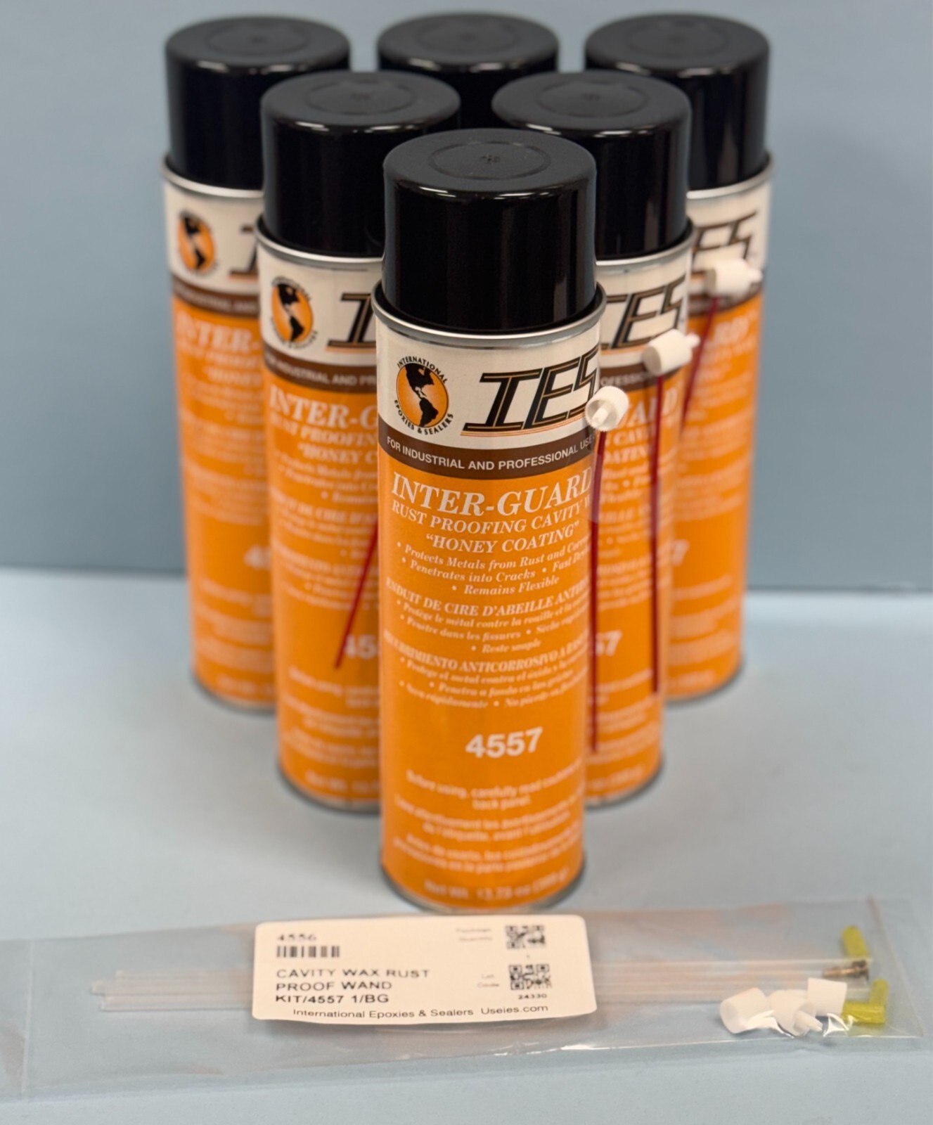 IES 4557KIT-6 INTER-GUARD RUST PROOFING CAVITY WAX, 6/PK With 4557 WAND KIT