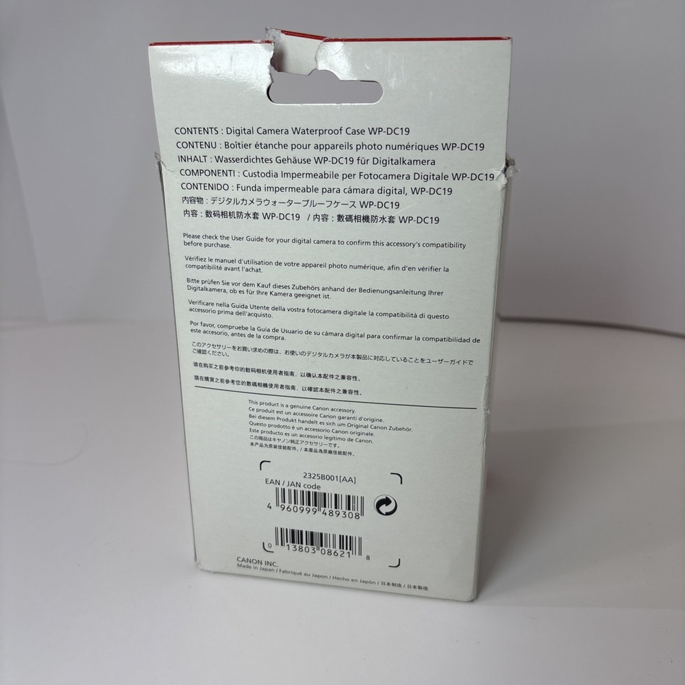 Canon WP-DC19 Digital Camera Waterproof Case For Powershot SD950IS - dated 2007