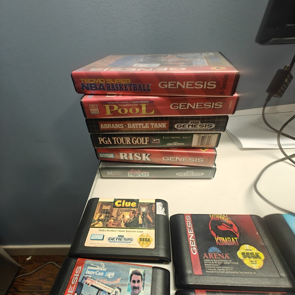 Sega Genesis Console Bundle w/ 2 Controllers and Cables And 45 Games