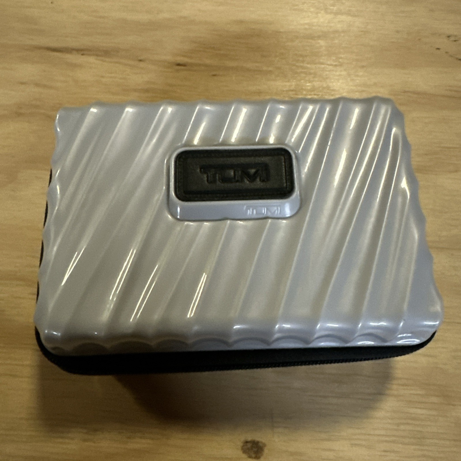 TUMI for Delta Grey, Logo Hard Shell Amenity Travel Case Only No Contents