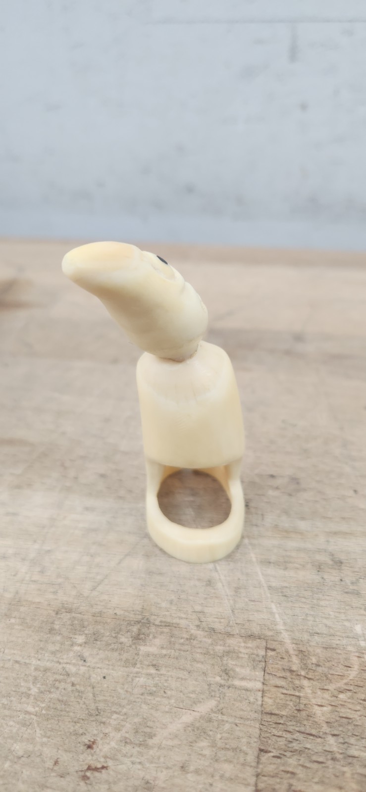 Vintage Greenlandic Inuit Tupilak 3.5" Figure Hand - Carved from Reindeer