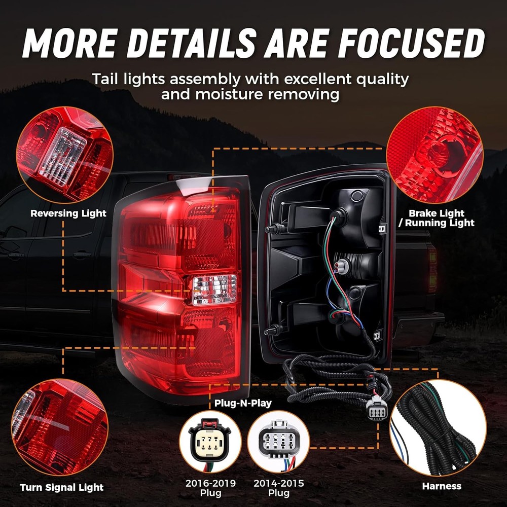SHINEHOM Tail Light Assembly Compatible with 2014 2014-2019 Left Driver Side