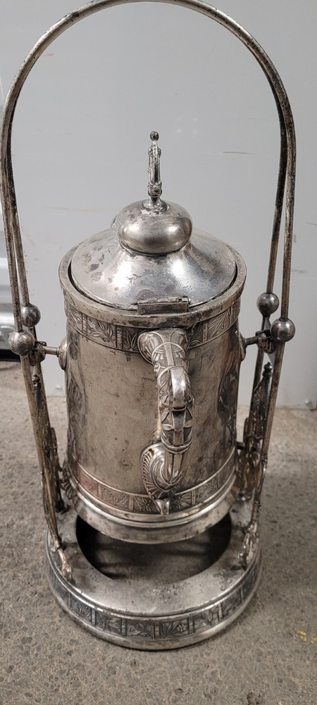Victorian Pairpoint MFG Co Quadrouple Silverplate tilting pitcher set