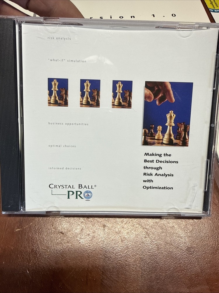 Decisioneering Crystal Ball Software Windows Version 4.0g Tutorials CD Books