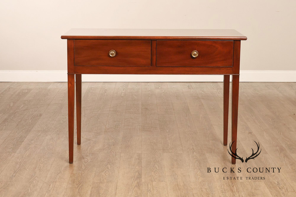 Kittinger Williamsburg Adaptation Mahogany Two Drawer Console Table