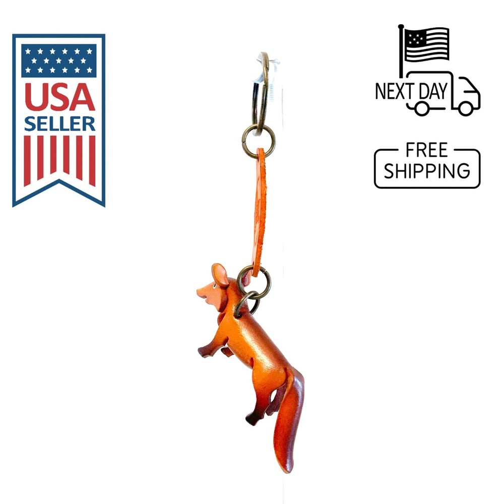 Fox Handmade Leather Keyring
