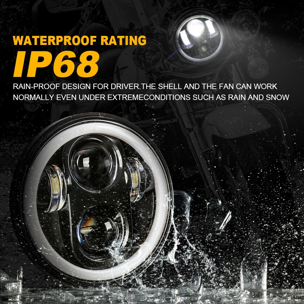 4pcs 5.75 inch 5-3/4 RGB LED Headlight For Cadillac DeVille Eldorado 1962-74