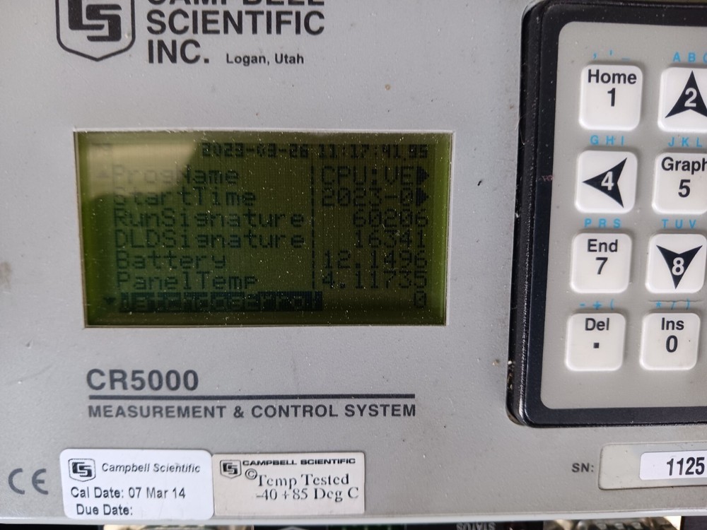 Campbell CR 5000 data logger and control