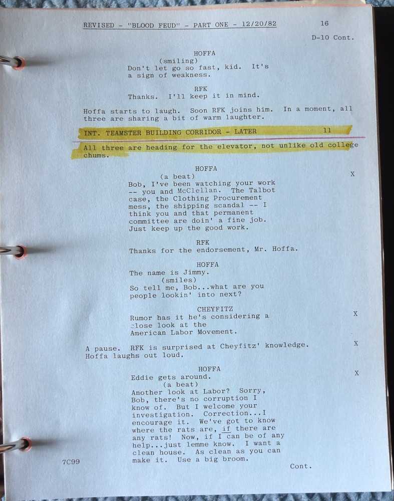 1982 Blood Feud Original Revised Final Draft Script + Shooting Schedule & More