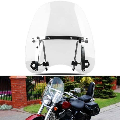 Wave Windshield Windscreen,18"x16" Motorcycle Windshield,Universal Transparent