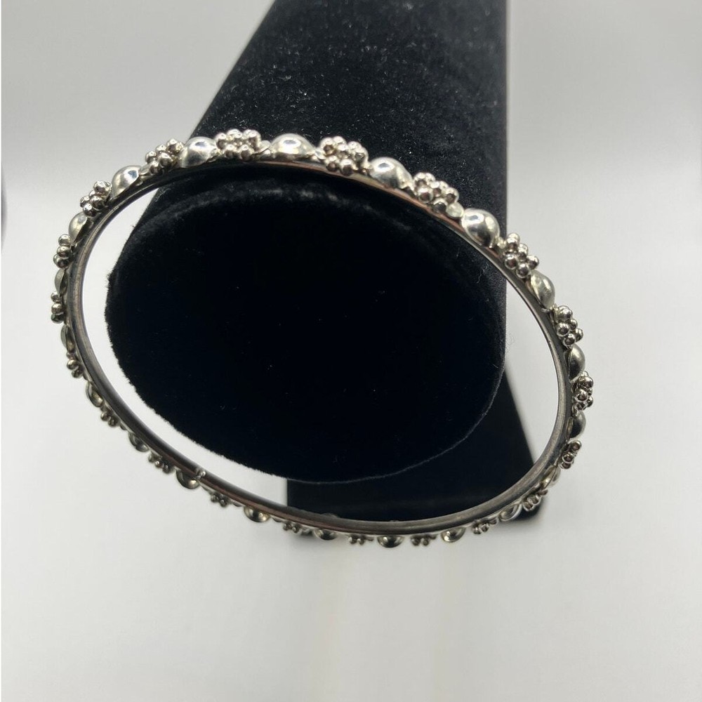 Silver-Tone Circular Design 2 7/8" Bangle!