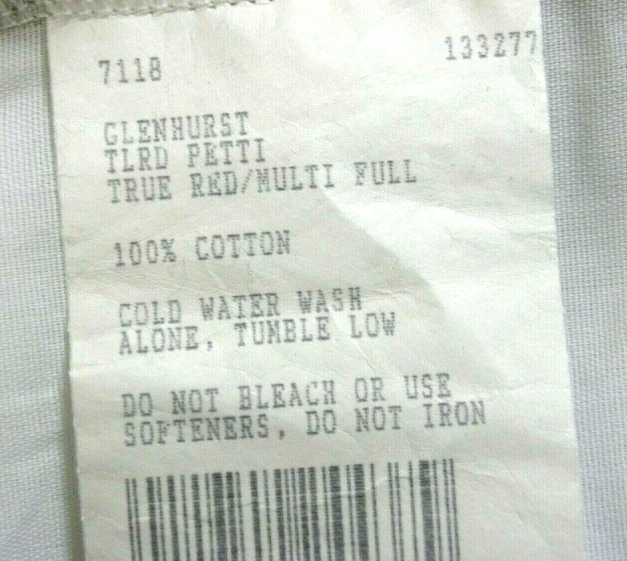 NWT POLARFLEECE Plus Flannel Bed Skirt Red-Multicolor Plaid Full Flaw