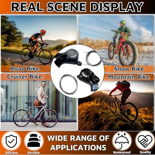 Bike 7 Speed Shifter，3X7 Thumb Gear Shifters，One Pair TX-30 Lever and