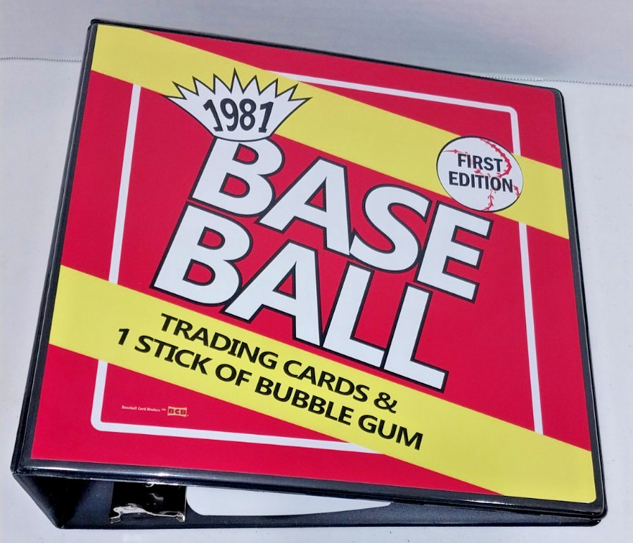 BCB Baseball Card 3" Storage Binder, 1981 Fleer Wax Pack Themed ~STORE YOUR SET~