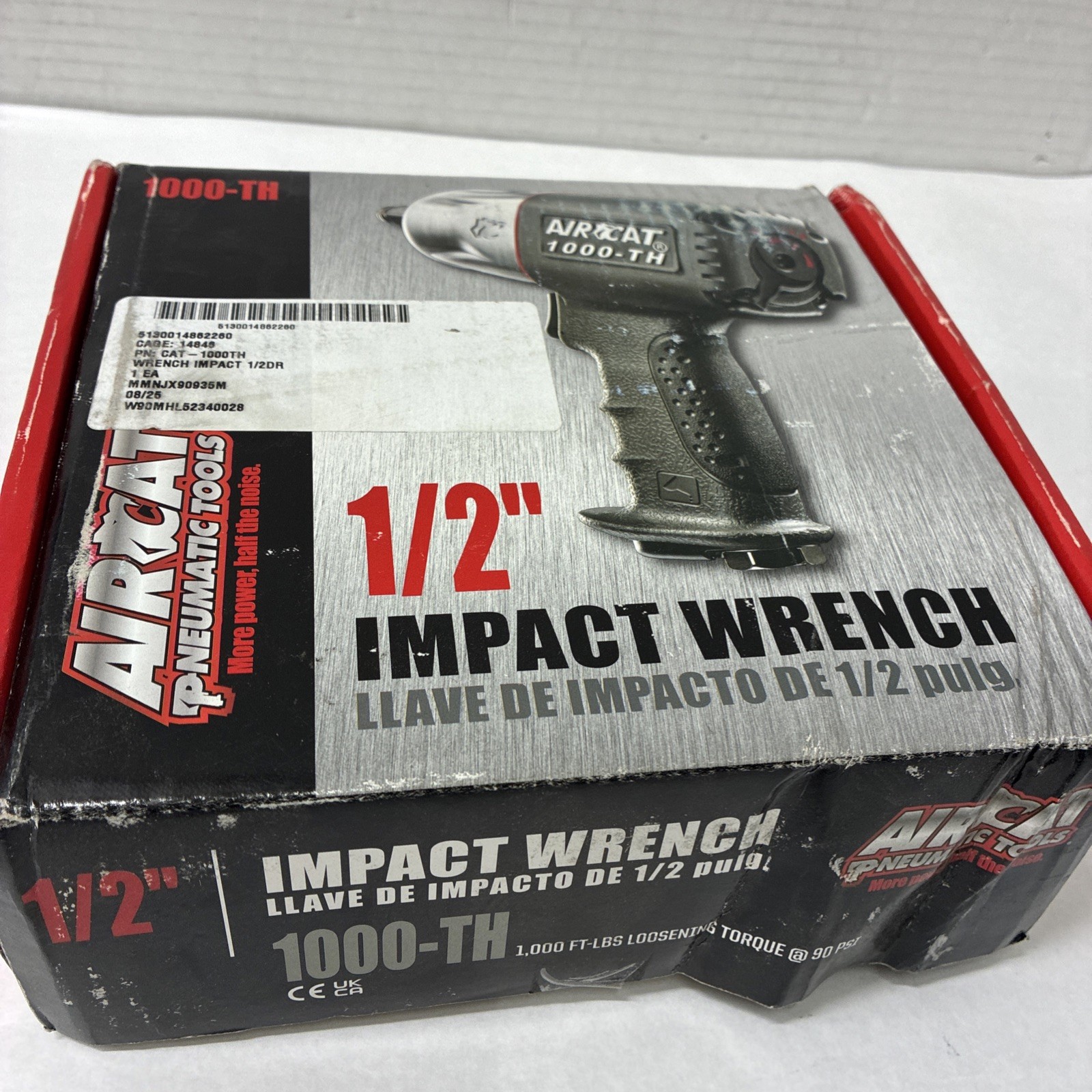 New AirCat 1000-TH 1/2" Drive Quiet Composite Air Impact Wrench